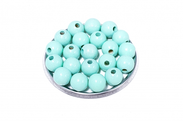 500 Holzperlen 10mm mint